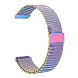 SWEES for Gear S3 Frontier/Classic Bands Metal Small & Large, 22mm Milanese Stainless Steel Replacement Wristband for Samsung S3 Smart Watch Women Men, Black, Silver, Blue, Grey, Colorful, Rose Gold