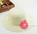 Girls Sunflower Straw Tea Party Hat Set (9 Pcs, Assorted Colors)