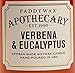 Paddywax Artisan Apothecary Scented Candle with Lid in Reusable Glass Jar, Clean-Burn Soy Candle with Approx. 54 Hour Burn Time, Verbena & Eucalyptus, 8 oz.