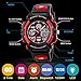 VILIYSUN Kid Watch 50M Waterproof Sport LED Alarm Stopwatch Digital Child Quartz Wristwatch for Boy Girl Red