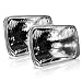 GENSSI H6054 7x6 Inch 200mm Headlights Uses H4 Bulbs Non-sealed H6014/h6052/h6054 (Pack of 2)