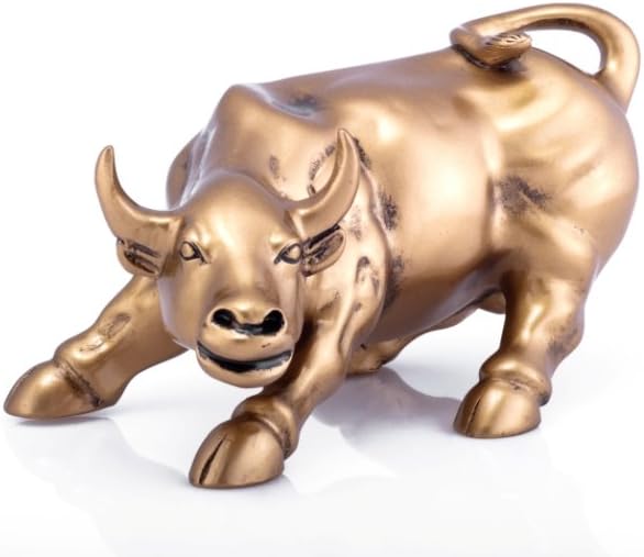 Authentic Scaled Charging Wall Street Bull Statue Sculpture Replica