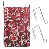N\ A Red Xmas Tree Hanging Laundry Hamper Bag Dirty