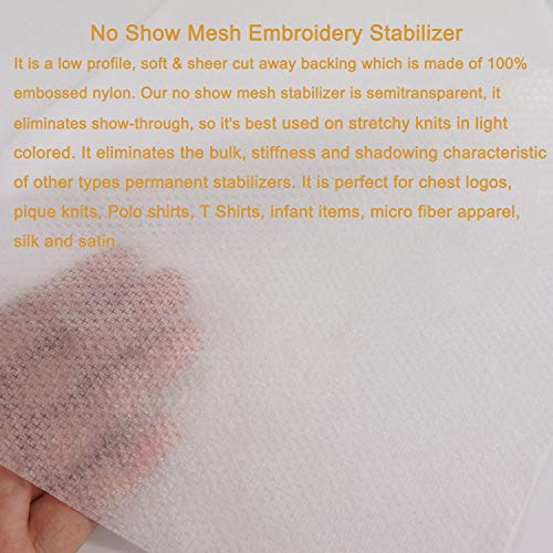 New brothread No Show Mesh Machine Embroidery Stabilizer Backing 10" x