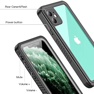 Vapesoon - Funda impermeable para iPhone 11, protector de pantalla