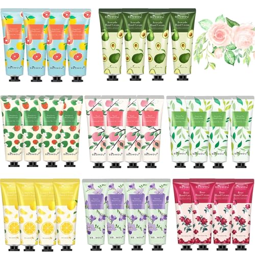 32 pcs Hand Cream Gift Set-Appreciation Gifts Stocking Stuffers for Womens Teacher Nurse,Travel Size Hand Lotion for Dry Cracked Hands