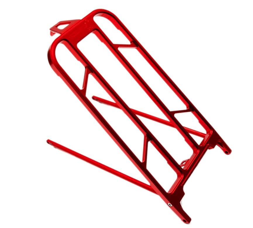 Stylish Rack for BROMPTON folding bike in RED (Rack only (no wheels))