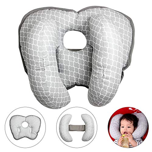 Adjustable Baby Travel Neck Pillow for Car Seat, 2 in 1 Pushchair Strollers Soft Head Neck Support for Infant Toddler,Organic Flat Head Pillow with Banana Neck Pillow for 6 Months to 2 Years - Thumbnail 7