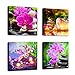 Zen Wall Art SPA Canvas Pictures Contemporary Canvas Artwork Stone Green Bamboo Pink Flower Modern Garden Art Bedroom Bathroom Living Room Nursery Home Office Kitchen Wall Decor 12