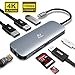 NITASA USB C Hub, 8 in 1 USB C Adapter with Ethernet Port, 4K USB C to HDMI, 3 USB 3.0 Ports, PD Type C Charging Port, SD TF Card Reader, Compatible for MacBook Pro and Other Type C Laptops