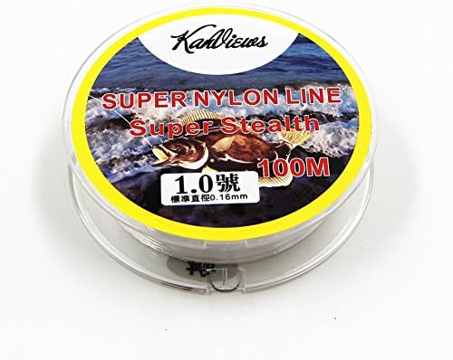 KanViews Brand 100m/110yards Super Strong Monofilament Fishing Line Freshwater Nylon Fishing Line (1.0 White Color) 3-Pack