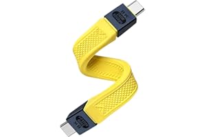 Duttek 80Gbps Short USB C to USB C Cable for Thunderbolt 5 5inch, 240W PD, 8K@120Hz, Type C to Type C Cord Compatible with iP