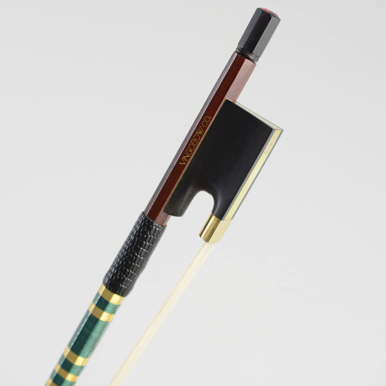 New Model! Concert Level Pernambuco Violin Bow Unique Design with Red Crystal Vingobow