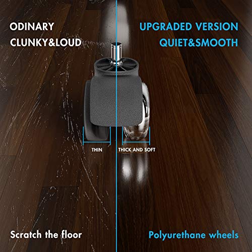 Office Chair Caster Wheels 2 Inch Heavy Duty Computer Desk Chair Wheel