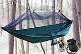 Adventure Gear Outfitter Hammock with Mosquito Net and Free Tree Straps. Lightweight and Strong Ripstop Nylon Perfect for Camping, Backpacking, and Hiking - Includes for Easy Set UP