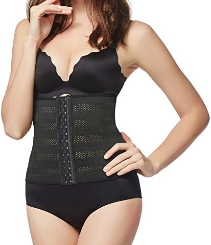 SCBELIEF Women's Mesh Steel Boned Corset Lingerie Waist Slimmer Shaper