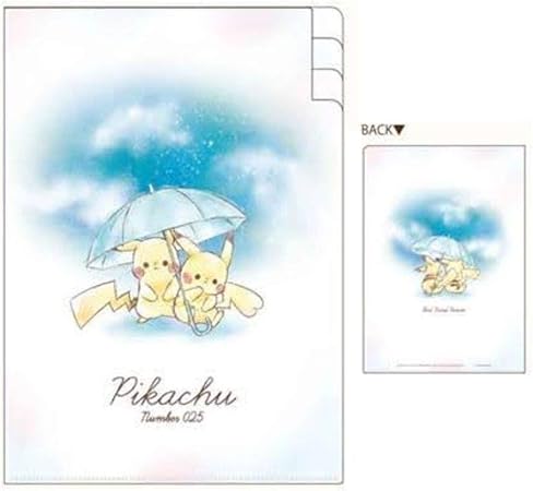 Amazon カミオジャパン 3インデックス クリアファイル 日本製 ポケモン ピカチュウ 傘 クリアホルダー 文房具 オフィス用品