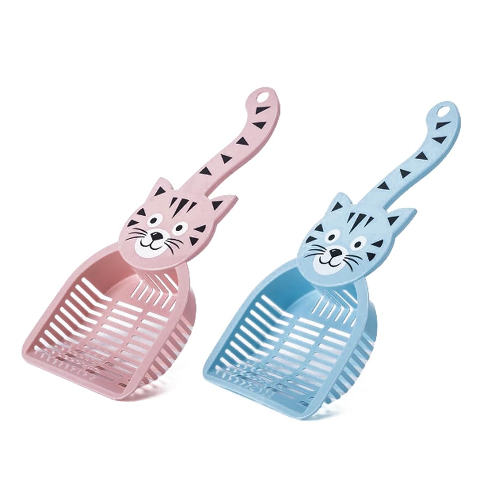 LAKYMIE 2Pcs Cat Litter Scoops Cat Litter Shovel Plastic Cat Litter Sifter Pet Cleanning Tools for Pet