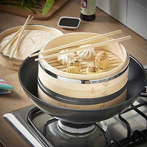 6 VonShef+Stainless+Chopsticks+Dumplings+Vegetables
