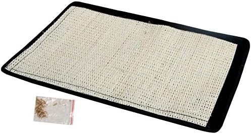 Sisal Cat Scratcher Mat with Catnip,Wrap Around Furniture Protector