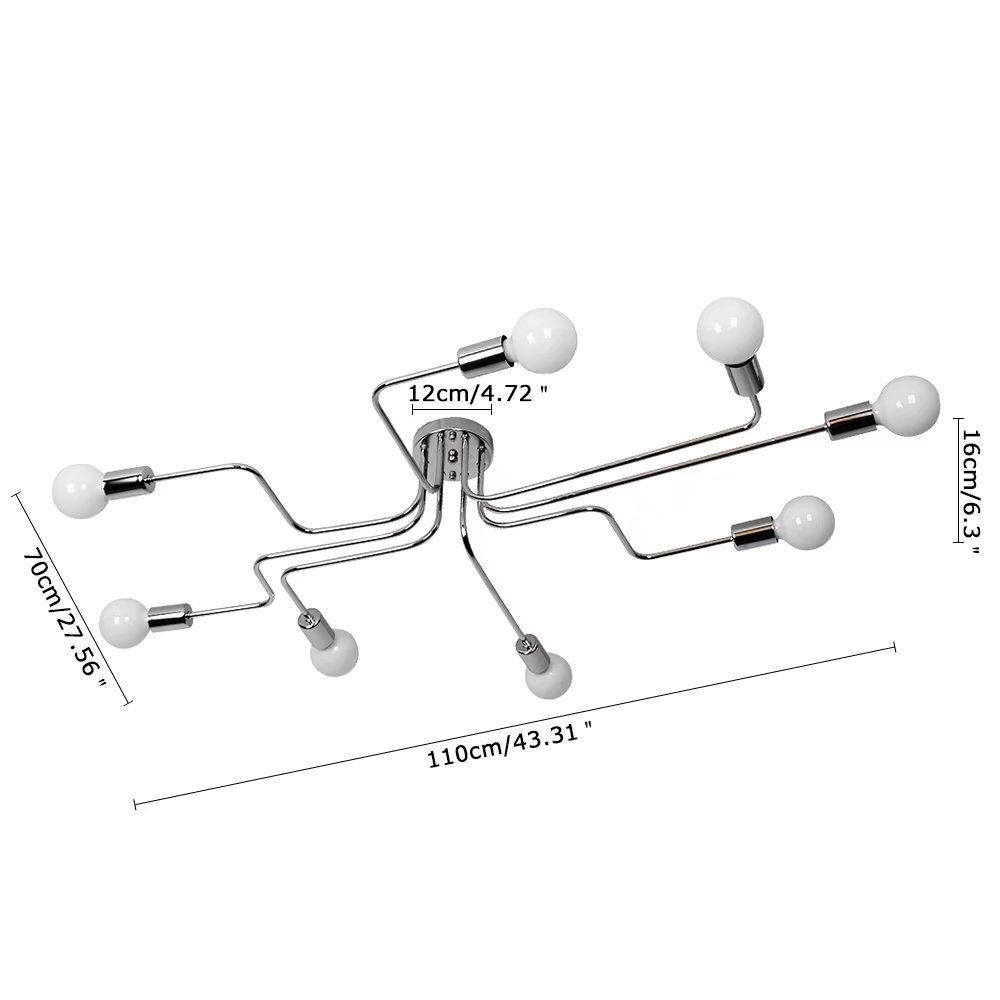 Focos para el techo E27 negro 2 Lingkai Cerca de la luz de techo en