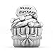 Authentic BELLA FASCINI Happy Birthday Cupcake Gift Charm Bead - Sterling Silver - Fits European Bracelet