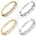 IBLUE Jewelry Yellow Gold Plated Cubic Zirconia Stone Tennis Bracelet Swarovski Elements Diamond Cut 6.88