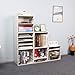 PAG Office Supplies Desk Organizer Wood File Mail Sorter with 3 Adjustable Drawer Boards, White