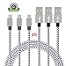 Type C, Asstar [3 Pack] 3FT Nylon Braided Long Cord-USB Data Charge Charging Cable for ZTE Zmax Pro Z981/Galaxy S8 / S9 / S8 Plus / S8+ /S8 Active/Pixel XL, Nexus 6p/5X,LG G5
