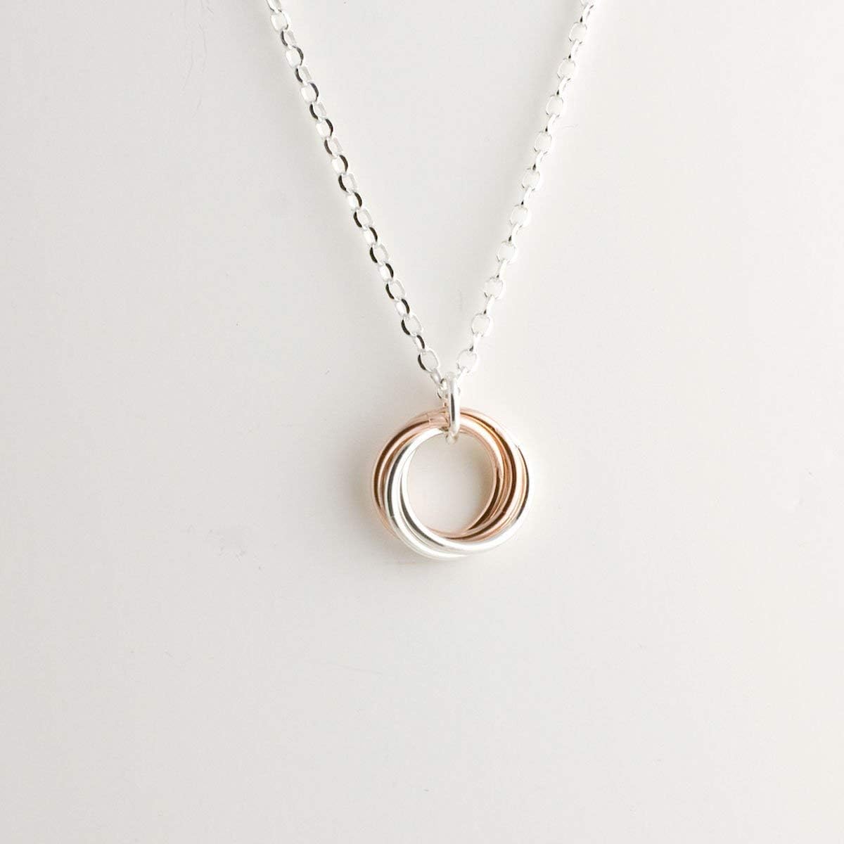 Infinity Love Knot Necklace - Sterling & Rose Gold Fill