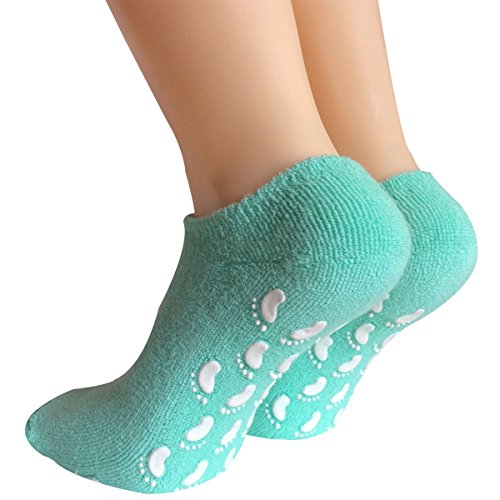 Lantee Non Slip Socks - Casual Floor Hospital Socks with Grips Cotton for Women, Pack of 4