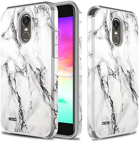 LG Stylo 3 Case, TownShop Marble Pattern Design Hard Impact Dual Layer Shockproof Bumper Case for LG Stylus 3/ LG Stylo 3