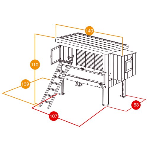 Ferplast Happy Farm 130 Poulailler Pour Lextérieur Maisonnette