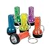 Fun Express - Plastic Large Beam Flashlight Key Chains - Apparel Accessories - Key Chains - Light Up Key Chains - 12 Pieces primary