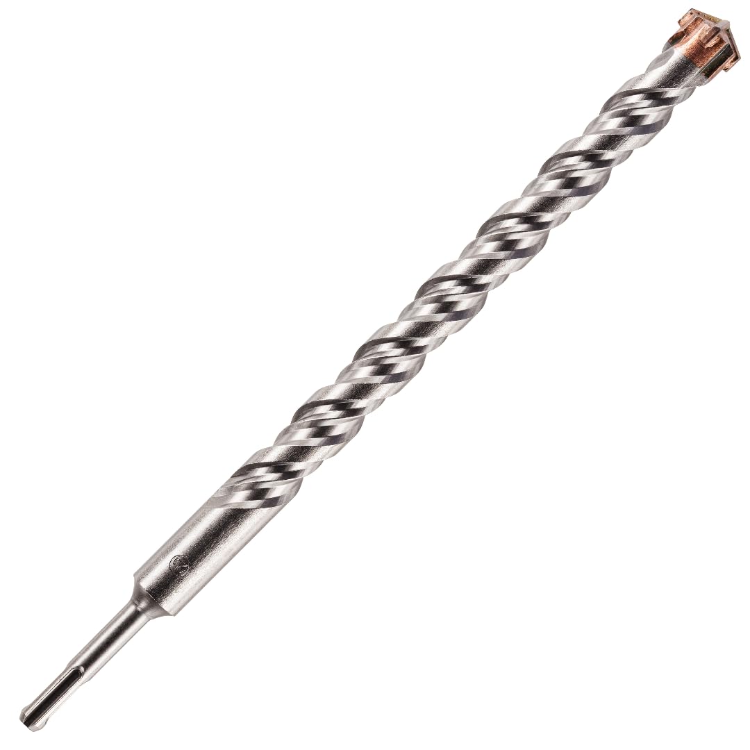 25mm x 350mm Long SDS Plus High Performance Hammer Drill Bits, Professional Tungsten Carbide Cross Tipped Masonry Drill Bit For Brick, Concrete, Stone, Granite. 25mm SDS Drill Bit