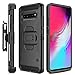 Venoro Galaxy S10 5G Case, Shockproof Protection Case Cover with Belt Swivel Clip and Kickstand Compatible with Samsung Galaxy S10 5G 6.7 inch (Black)