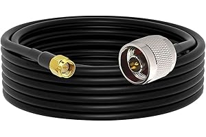 onelinkmore Low Loss RG58 N Male to SMA Male Antenna 25FT RF Coaxial Cable and Two-Way Radio Applications Pure Copper 50 ohm 