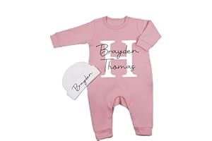 Personalized Newborn Baby Coming Home Outfit, Custom Baby Sleeper Newborn Photo Outfit, Baby Girl Newborn Essentials for Girl