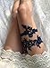 YuRong Wedding Floral Garter Set Bridal Leaf Garter Bridal Garter Set G12 (Navy)…