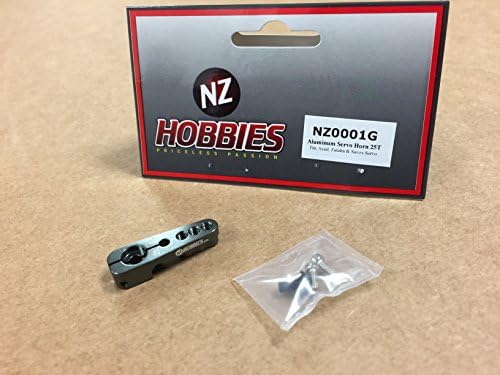 NZHOBBIES NZ0001G Aluminum Servo Horn 25T (Grey) Axial, Futaba & Savox Servos Fit for EXO Terra Buggy / AX10 / SCX10 / Wraith