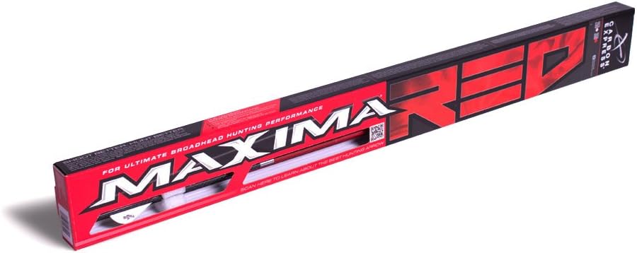 Carbon Express Maxima RED Fletched Carbon Arrows with Dynamic Spine Control and Blazer Vanes, 6-Pack : Sports & Outdoors