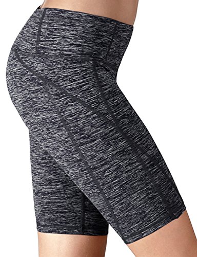 Yogareflex - Yoga Shorts for Women - Workout Fitness Yoga Short - Hidden Pocket (From XS to 2XL) , Navy , Small