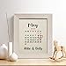 Chudoff 2nd Anniversary Cotton Gift, Cute Calendar