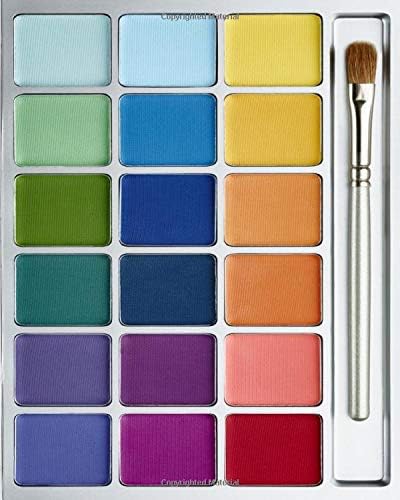 Makeup Palette Journal: Lined Composition Notebook Notepad Diary 8x10 Paperback 120 Pages