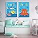 HLNIUC Lovely Ocean Animal Art Print,Ocean World，Set of 3(8