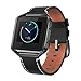 SWEES Leather Bands Compatible with Fitbit Blaze Smart Watch, Genuine Leather Replacement Band with Metal Frame Small & Large for Women Men, Champagne Gold, Rose Gold, Black, Brown, White, Grey, Beige