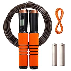 Smart-Skipping-Rope-with-Counter-Digital-Skipping-Rope-Adult-Fitness-Women-Men-Kids--Bluetooth-Skip-Rope-with-APP-Jumping-Boxing-Exercise-Home-Gym MEOREX Skipping Rope with Counter, Digital Speed Jump Ropes for Fitness Women, Men & Kids - Calorie Counter Bluetooth…