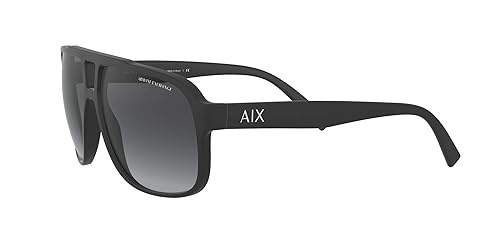 A|X ARMANI EXCHANGE Men's AX4104S Rectangular Sunglasses, Black
