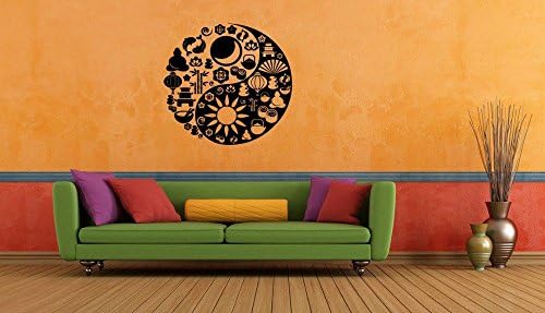 High Quality Mandala Mantra Chakra Meditation Yoga Om Creative Designed Vinyl Stickers Removable DIY Decals Art Waterproof Murals(Style 6)