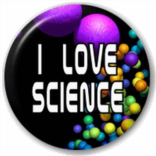 Small 25mm Lapel Pin Button Badge Novelty I Love Science